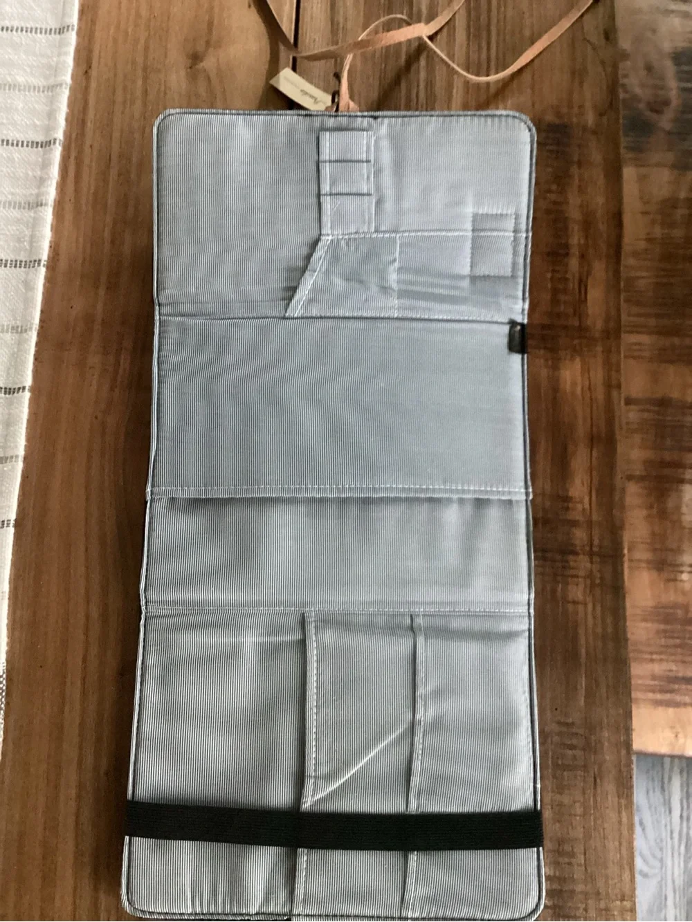 Travel Folio Passport Holder with Brown Leather Strap